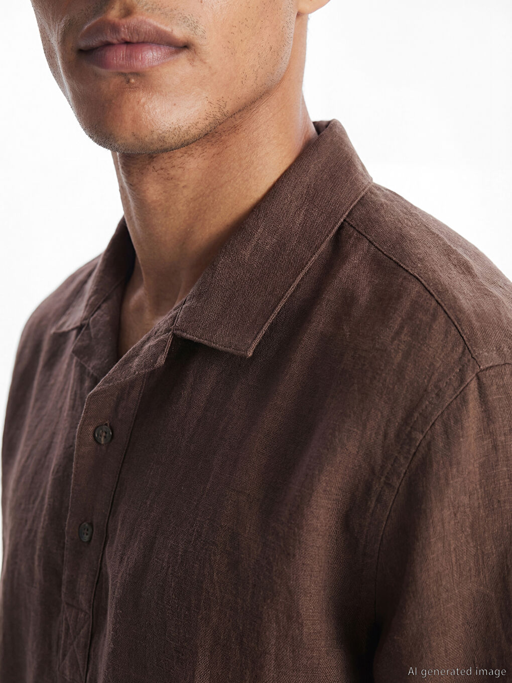 Resort Collar Men's Linen Shirt-2