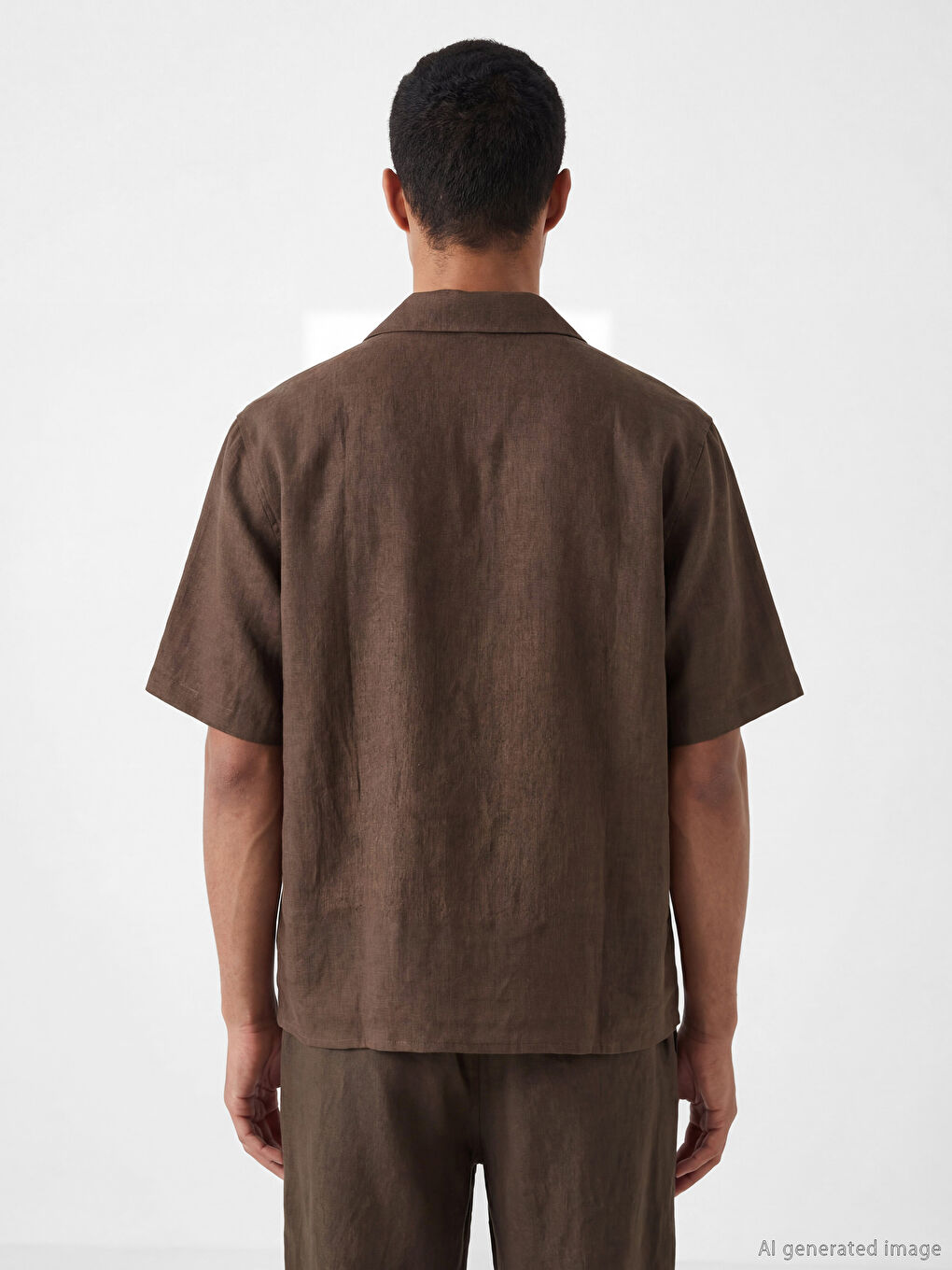 Resort Collar Men's Linen Shirt-3