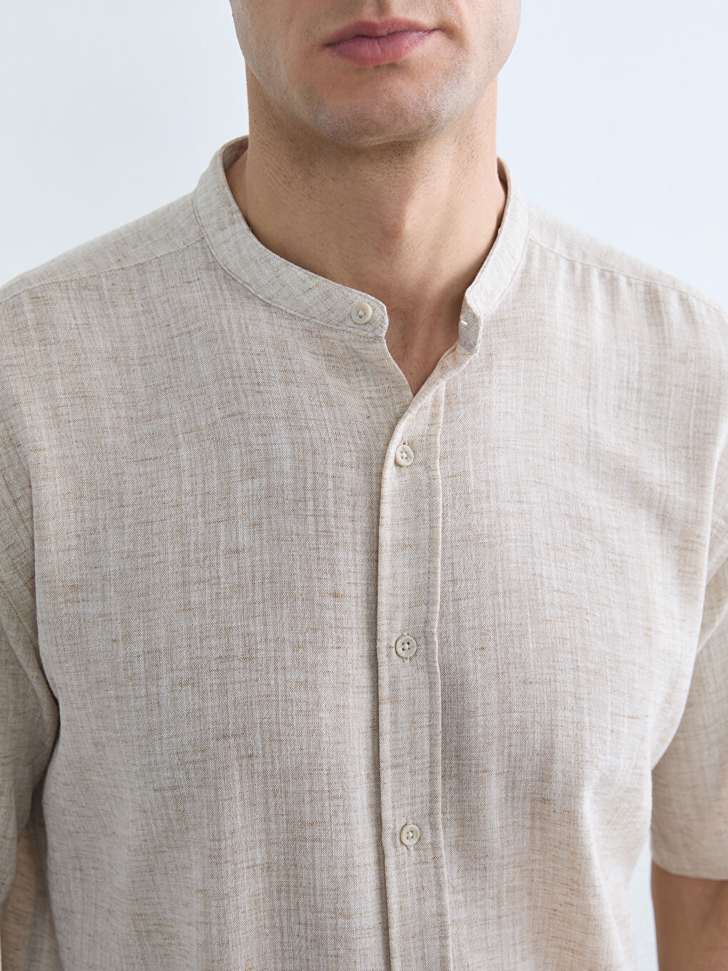 Chemise Homme à Col Officier Coupe Régulière-2