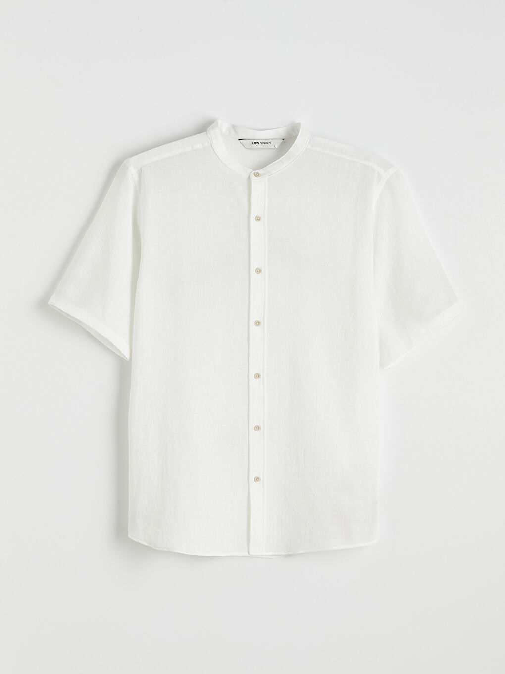 Regular Fit Grandad Collar Men's Shirt-4