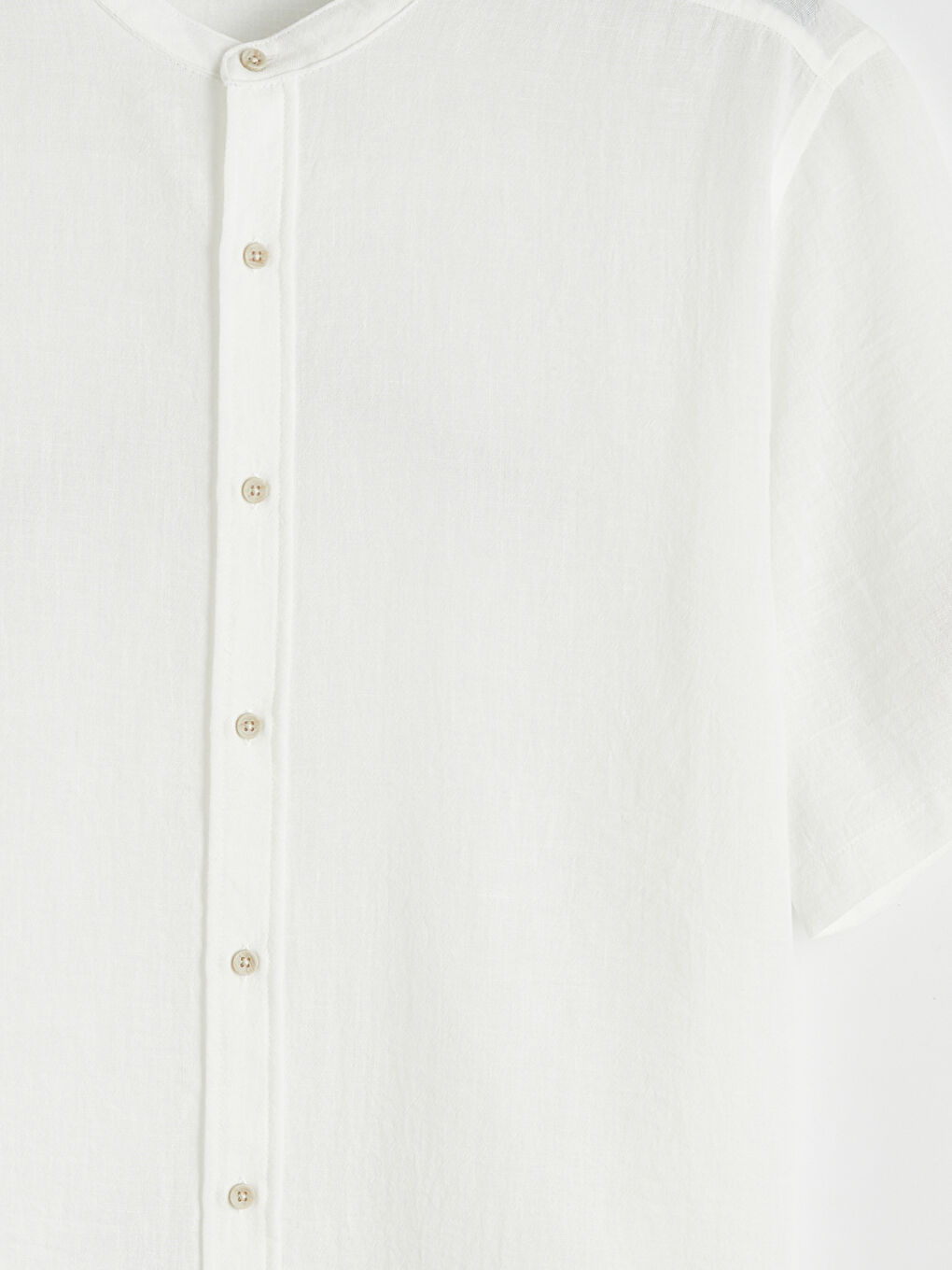 Regular Fit Grandad Collar Men's Shirt-5