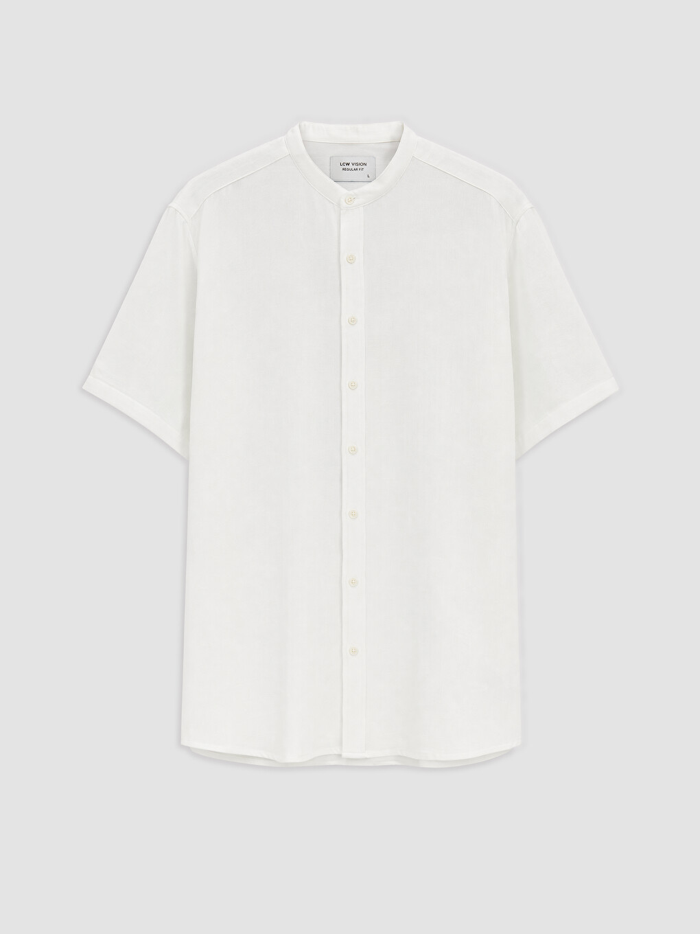 Regular Fit Grandad Collar Men's Basic Shirt-4