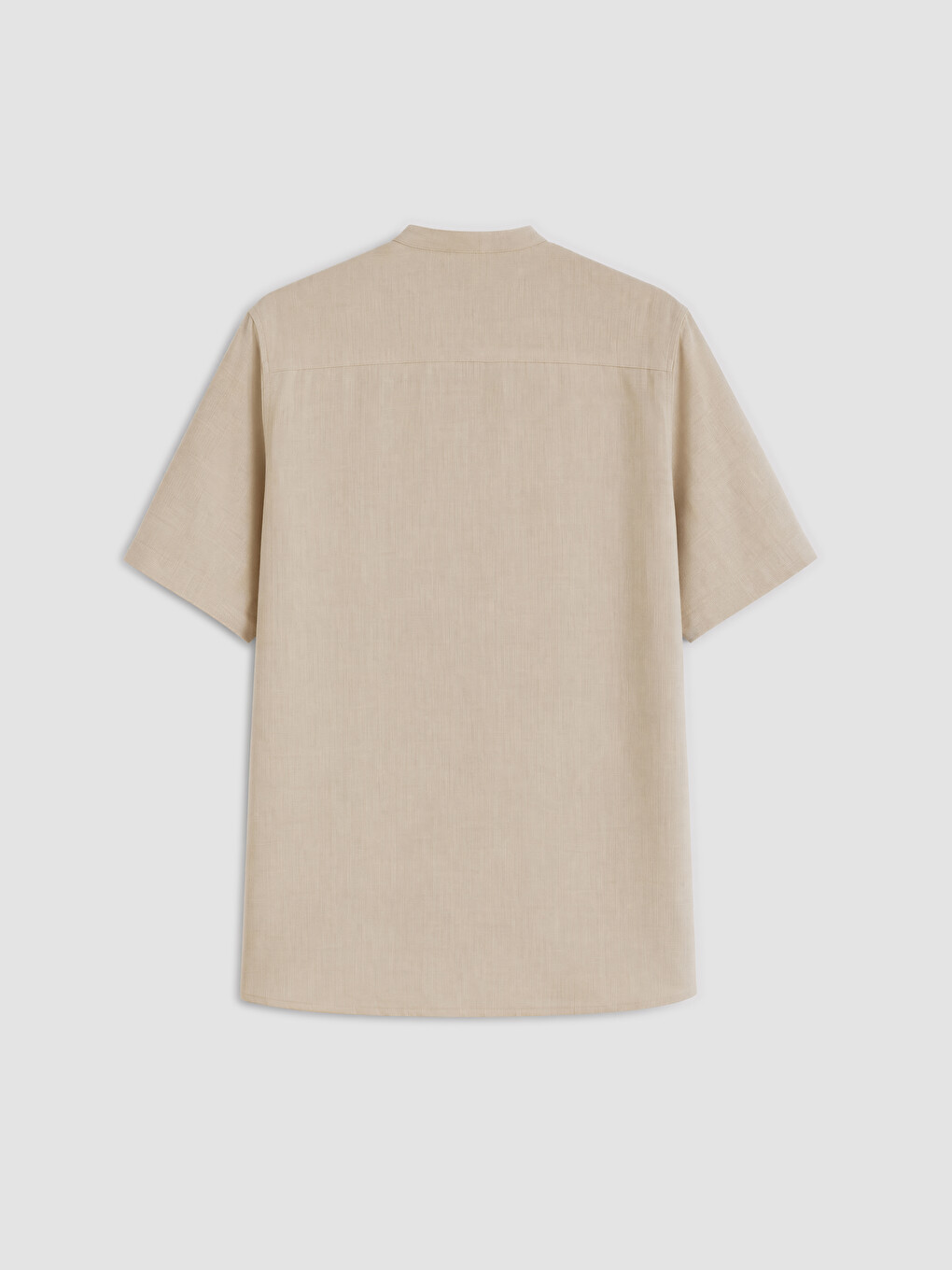 Regular Fit Grandad Collar Men's Shirt-5