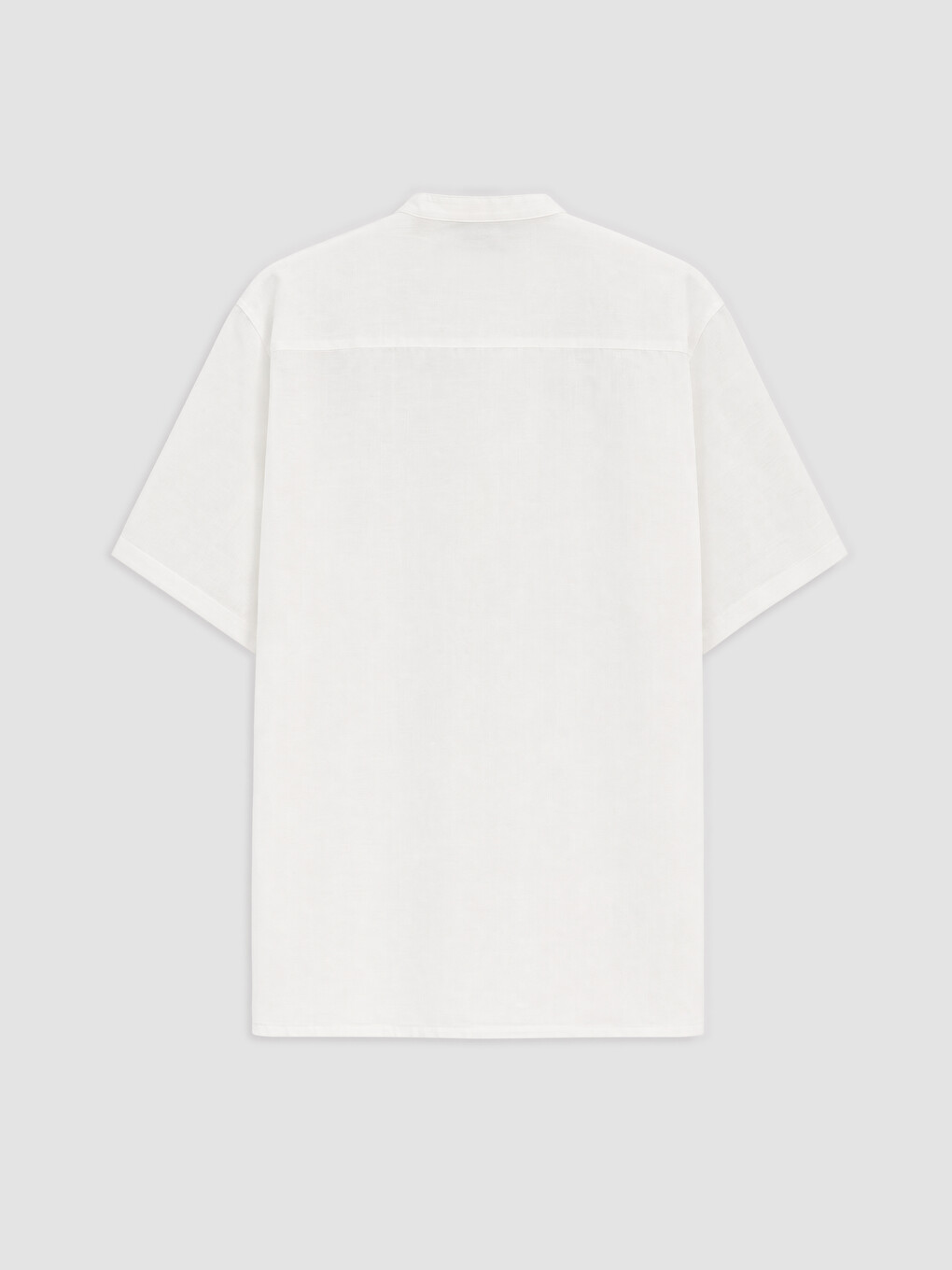 Regular Fit Grandad Collar Men's Basic Shirt-5
