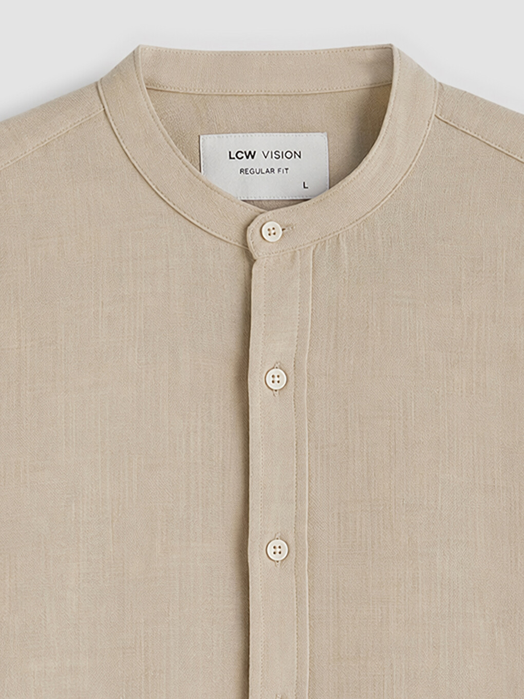 Regular Fit Grandad Collar Men's Shirt-6