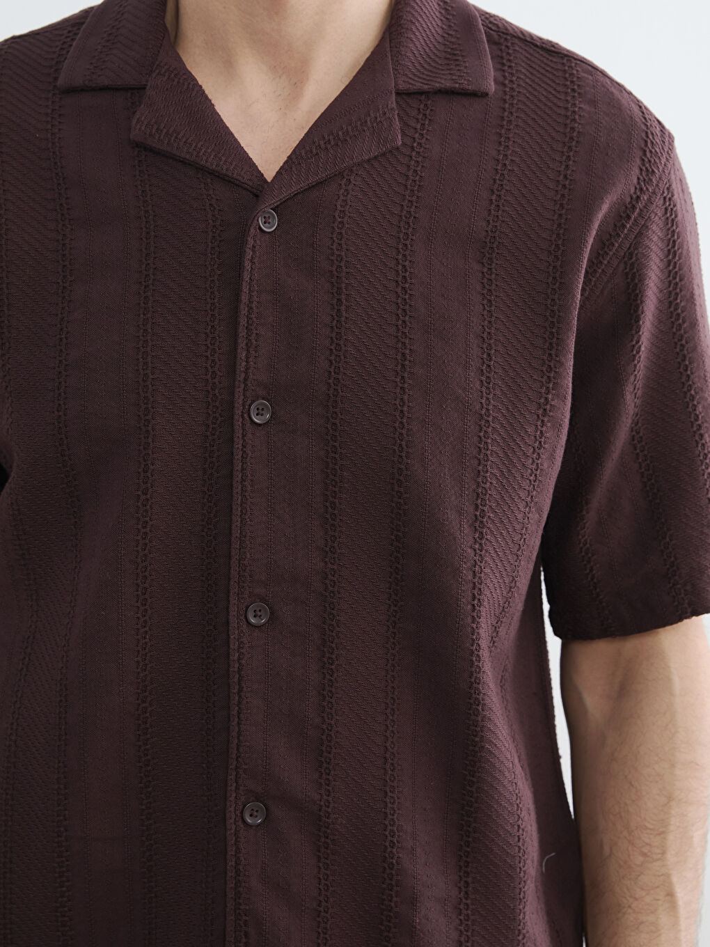 Regular Fit Men's Textured Shirt-2