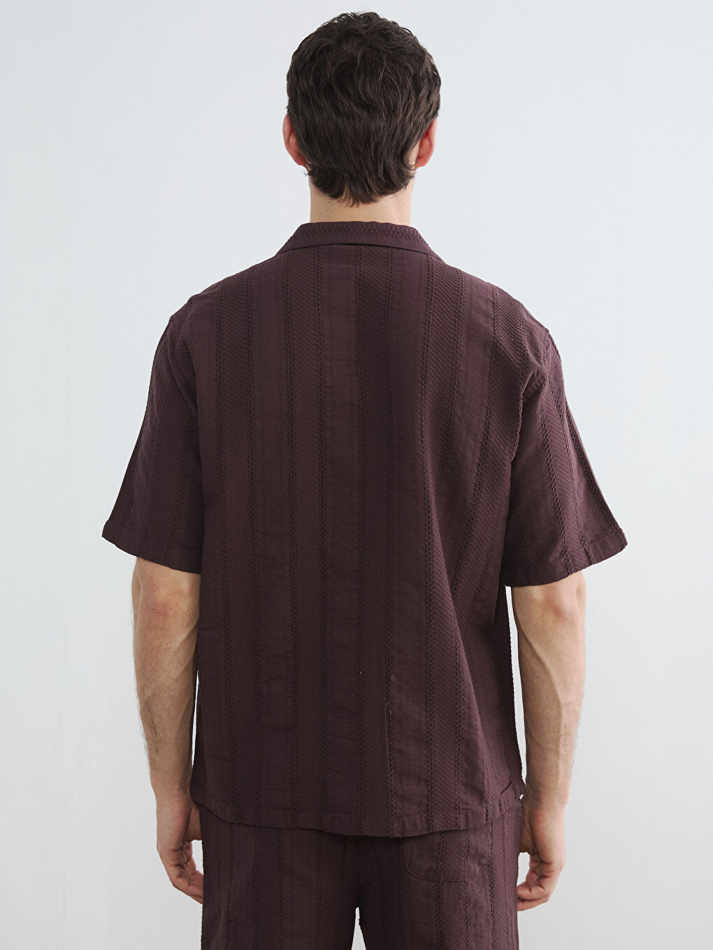Regular Fit Men's Textured Shirt-3