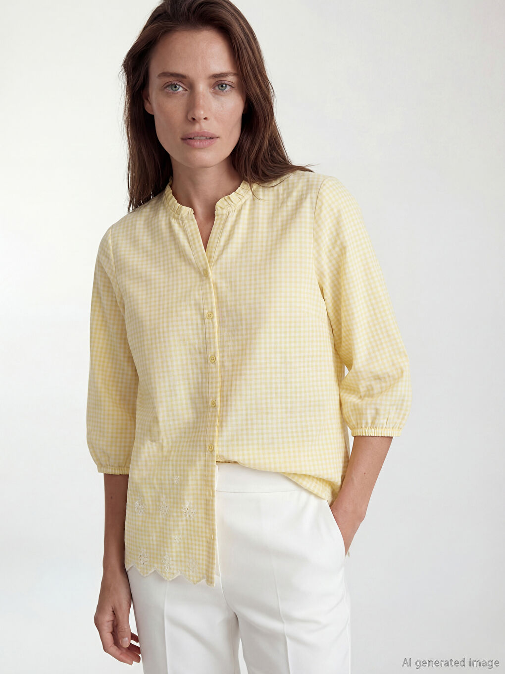 Γυναίκα ΚΙΤΡΙΝΟ Πουκάμισο