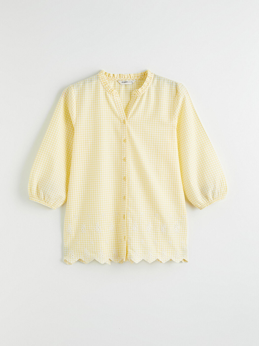 Γυναίκα ΚΙΤΡΙΝΟ Πουκάμισο-4