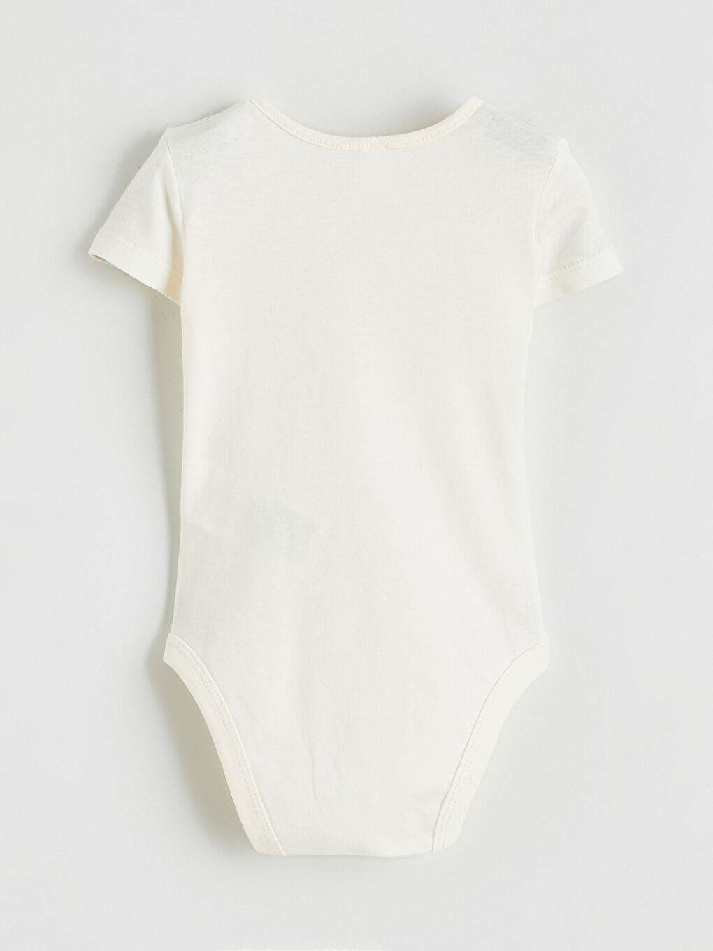 Bej Bisiklet Yaka Kız Bebek Çıtçıtlı Body-2