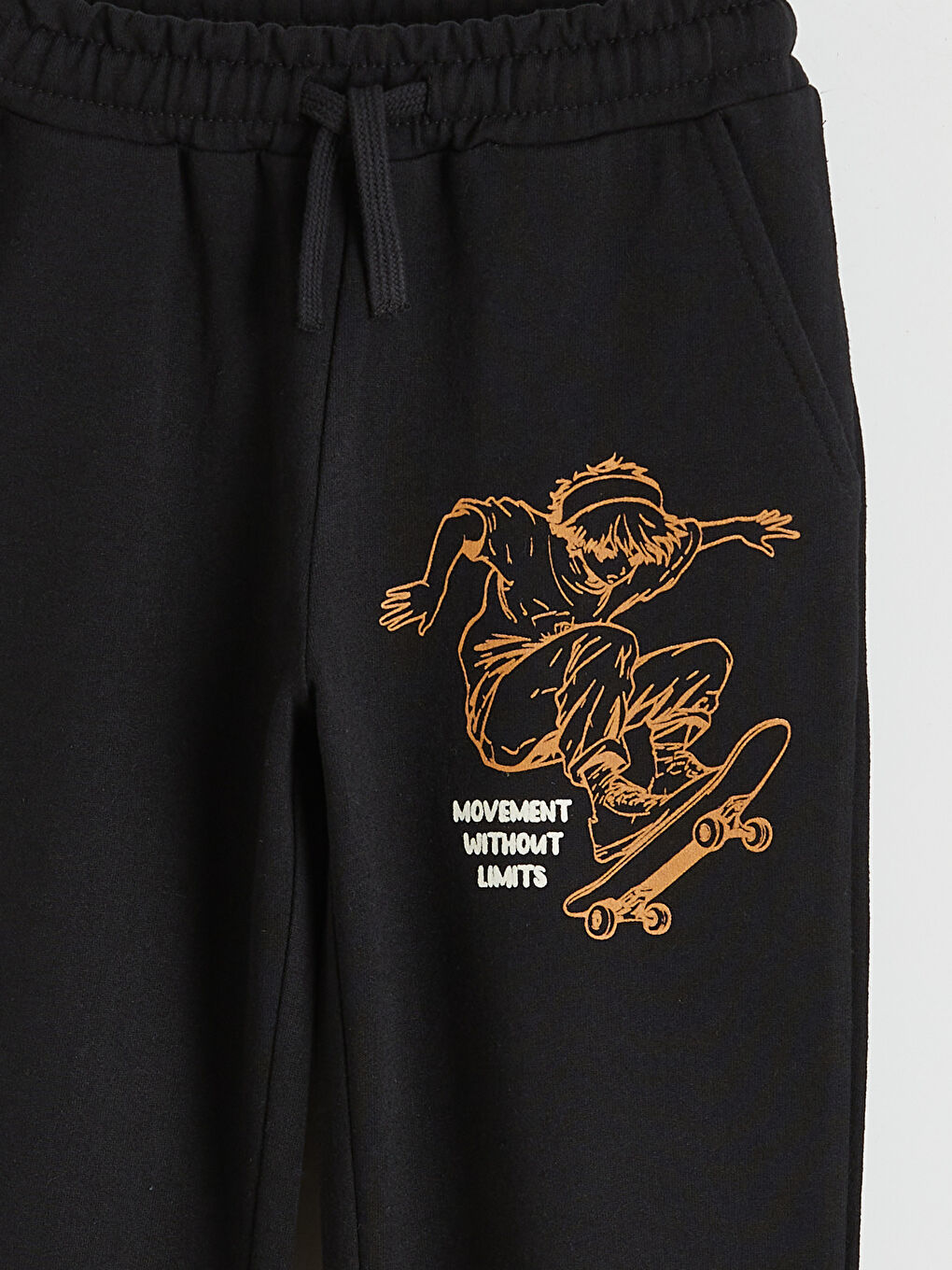 Siyah Erkek Çocuk Baskılı Jogger Eşofman Altı-2