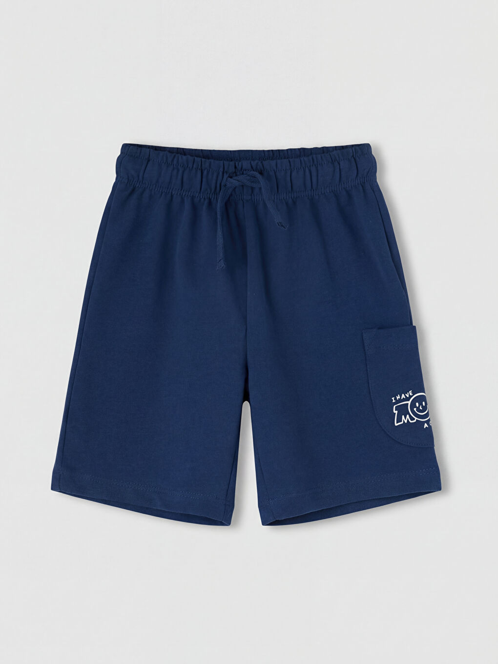 Lacivert Baskılı Erkek Çocuk Şort