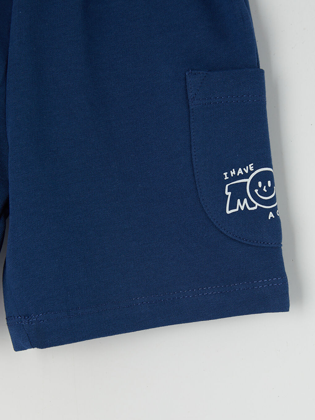 Lacivert Baskılı Erkek Çocuk Şort-2