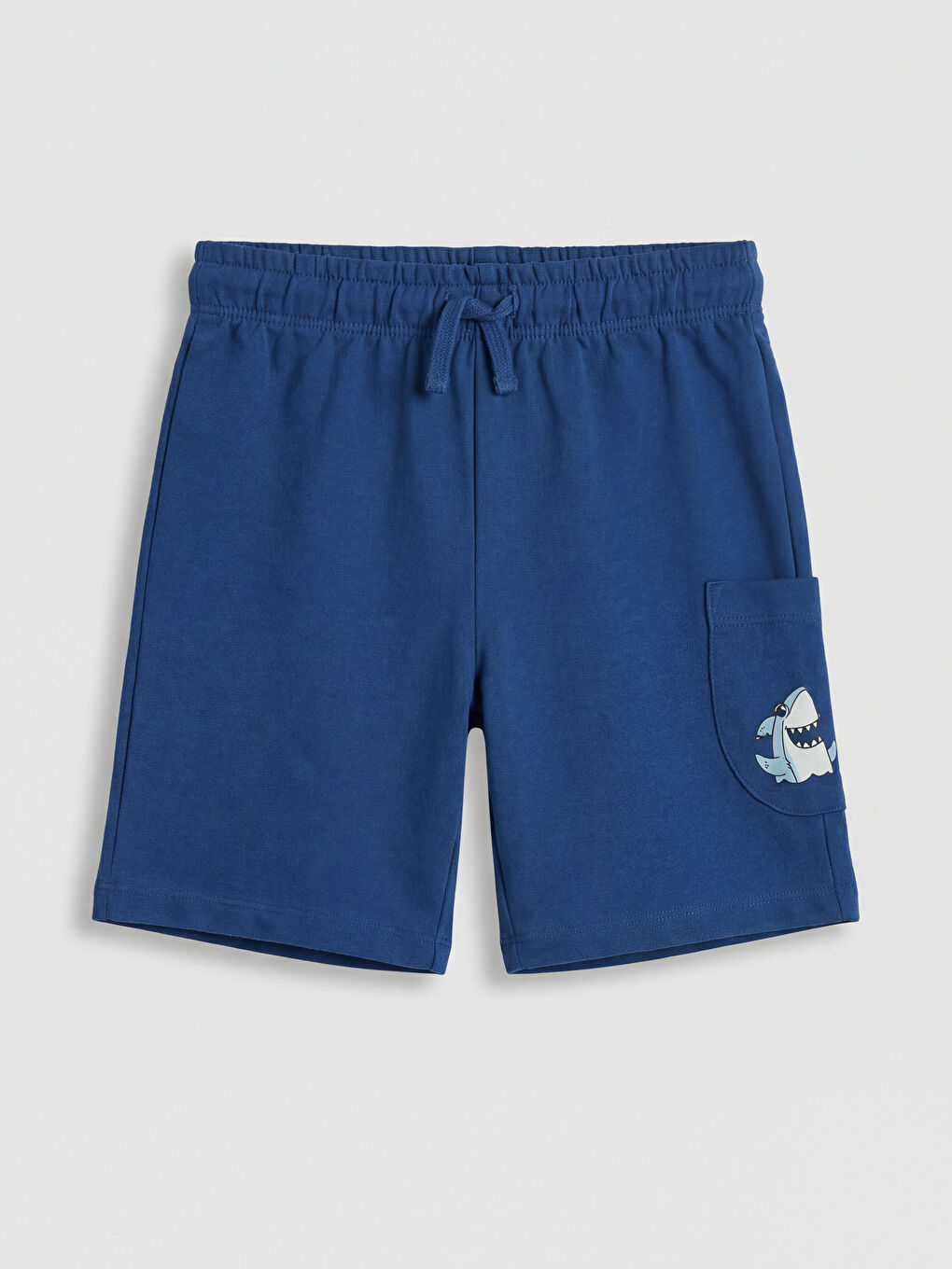 Lacivert Cepli Baskılı Erkek Çocuk Şort