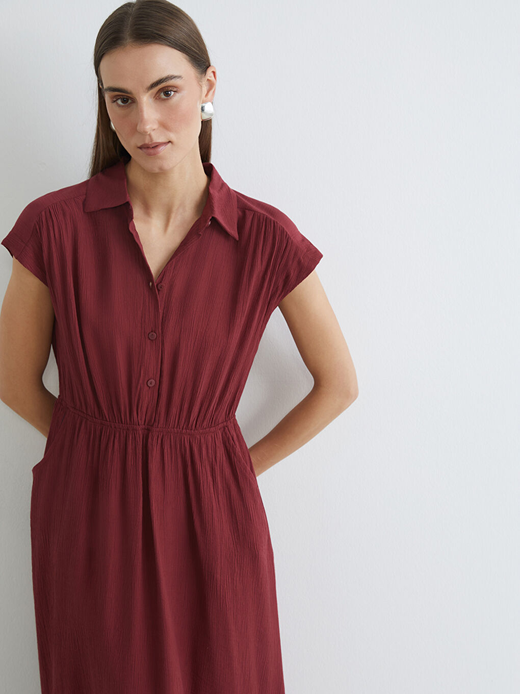 Robe ROUGE BORDEAUX Femme-1