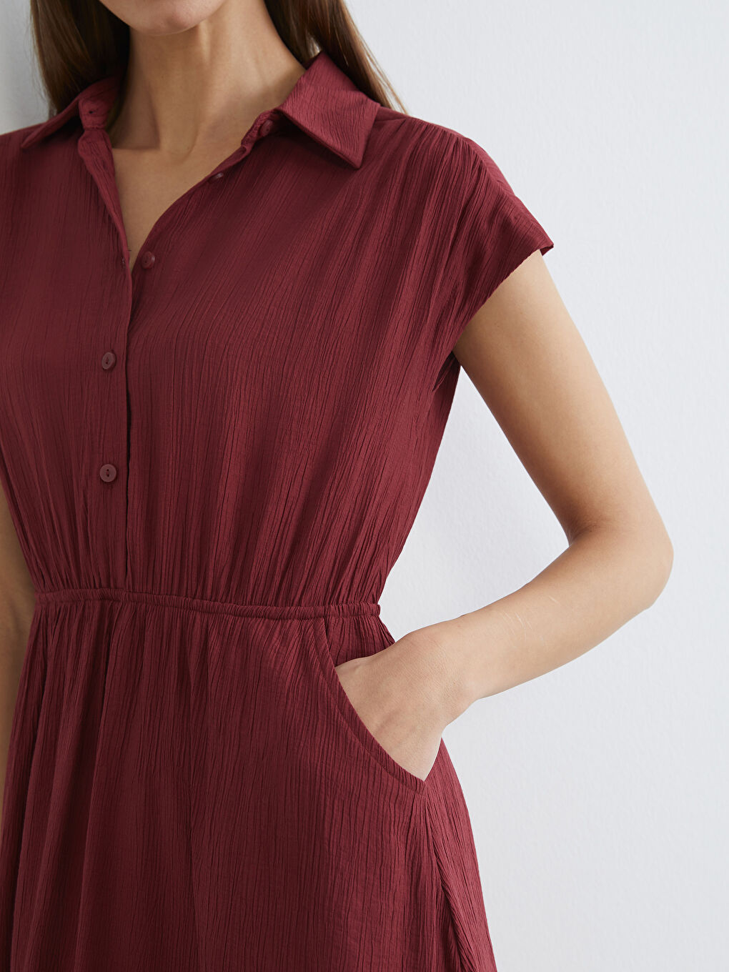 Robe ROUGE BORDEAUX Femme-2