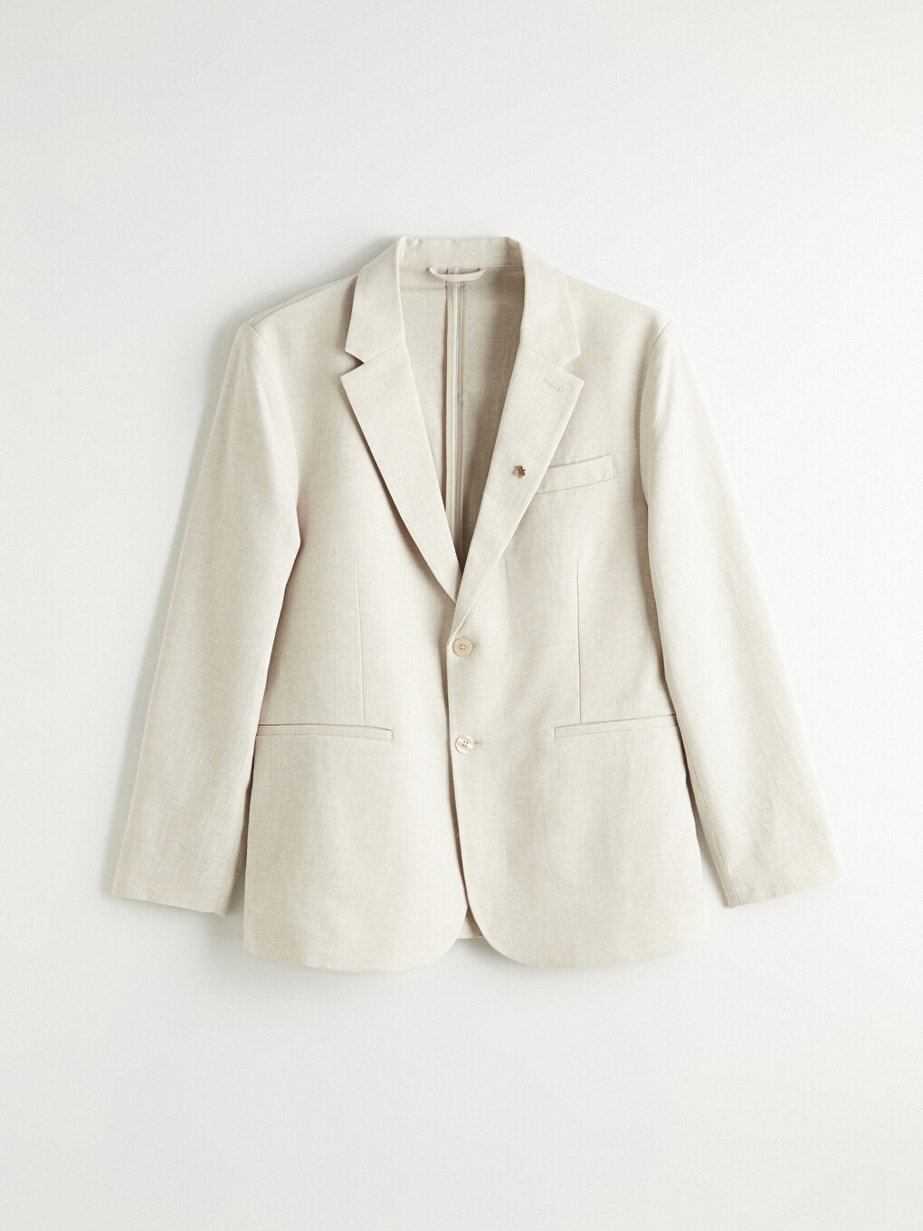 Regular Fit Erkek Keten Karışımlı Blazer Ceket-6