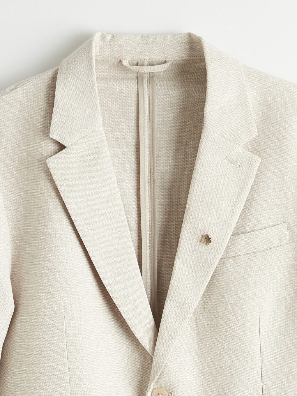 Regular Fit Erkek Keten Karışımlı Blazer Ceket-7