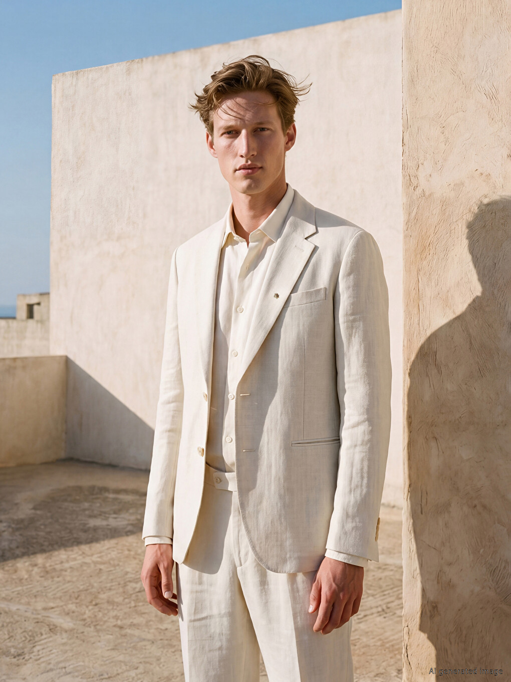 Regular Fit Erkek Keten Karışımlı Blazer Ceket-1