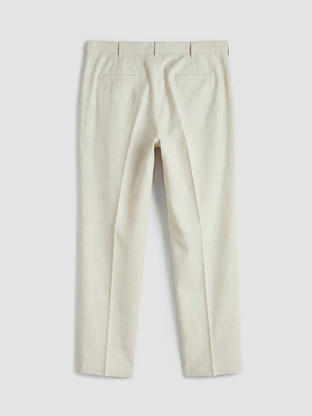 Regular Fit Linen Blend Men's Trousers-3