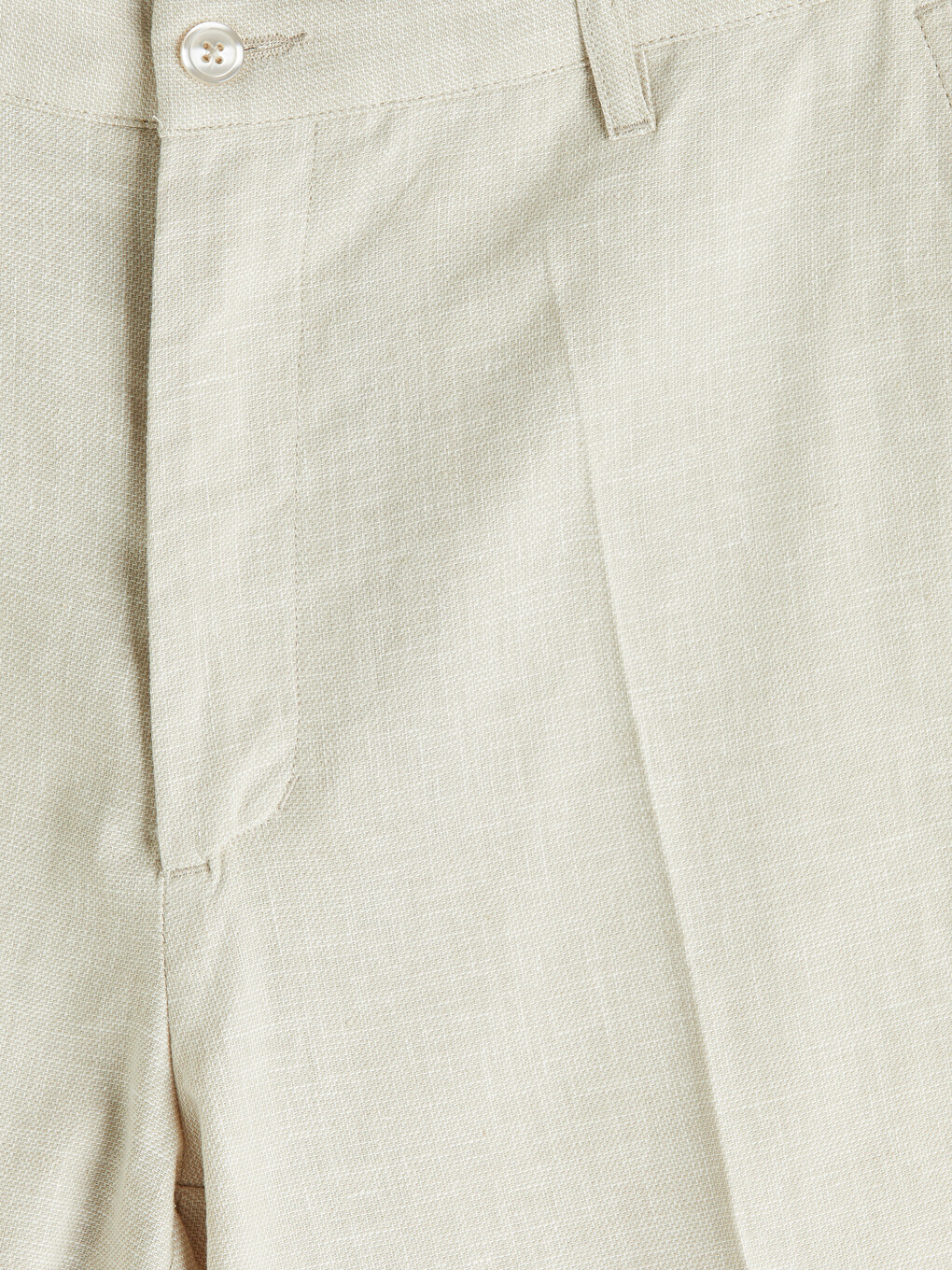 Regular Fit Linen Blend Men's Trousers-4