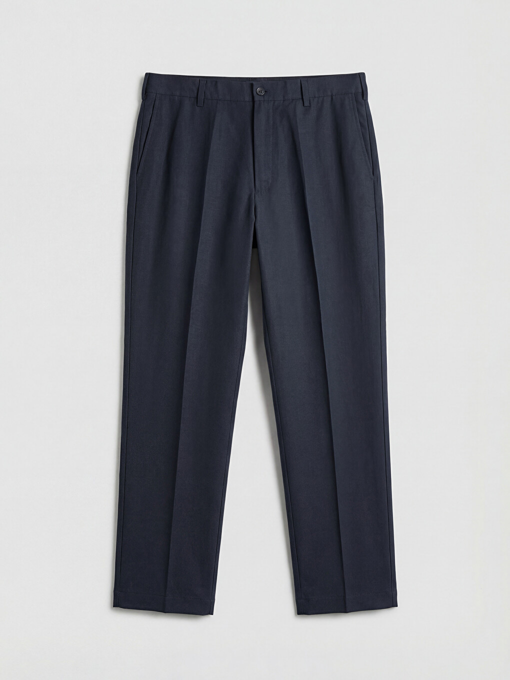 Regular Fit Linen Blend Men's Trousers-4