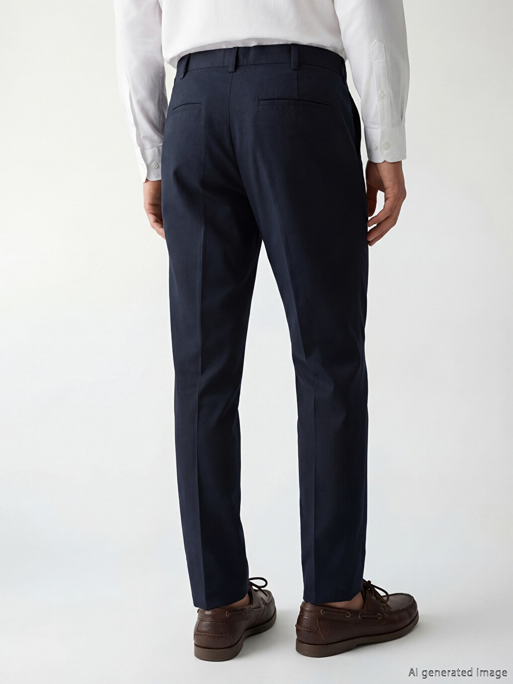 Regular Fit Linen Blend Men's Trousers-3