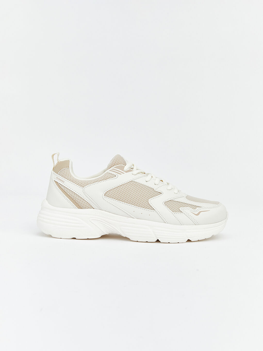 Bej Bağcıklı Kadın Spor Ayakkabı-1