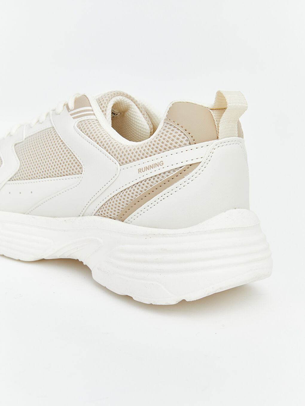 Bej Bağcıklı Kadın Spor Ayakkabı-3