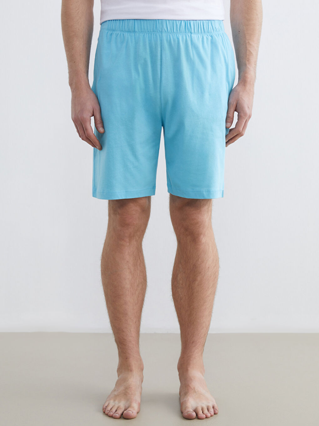 Mavi Standart Kalıp Erkek Pijama Alt Şort-1