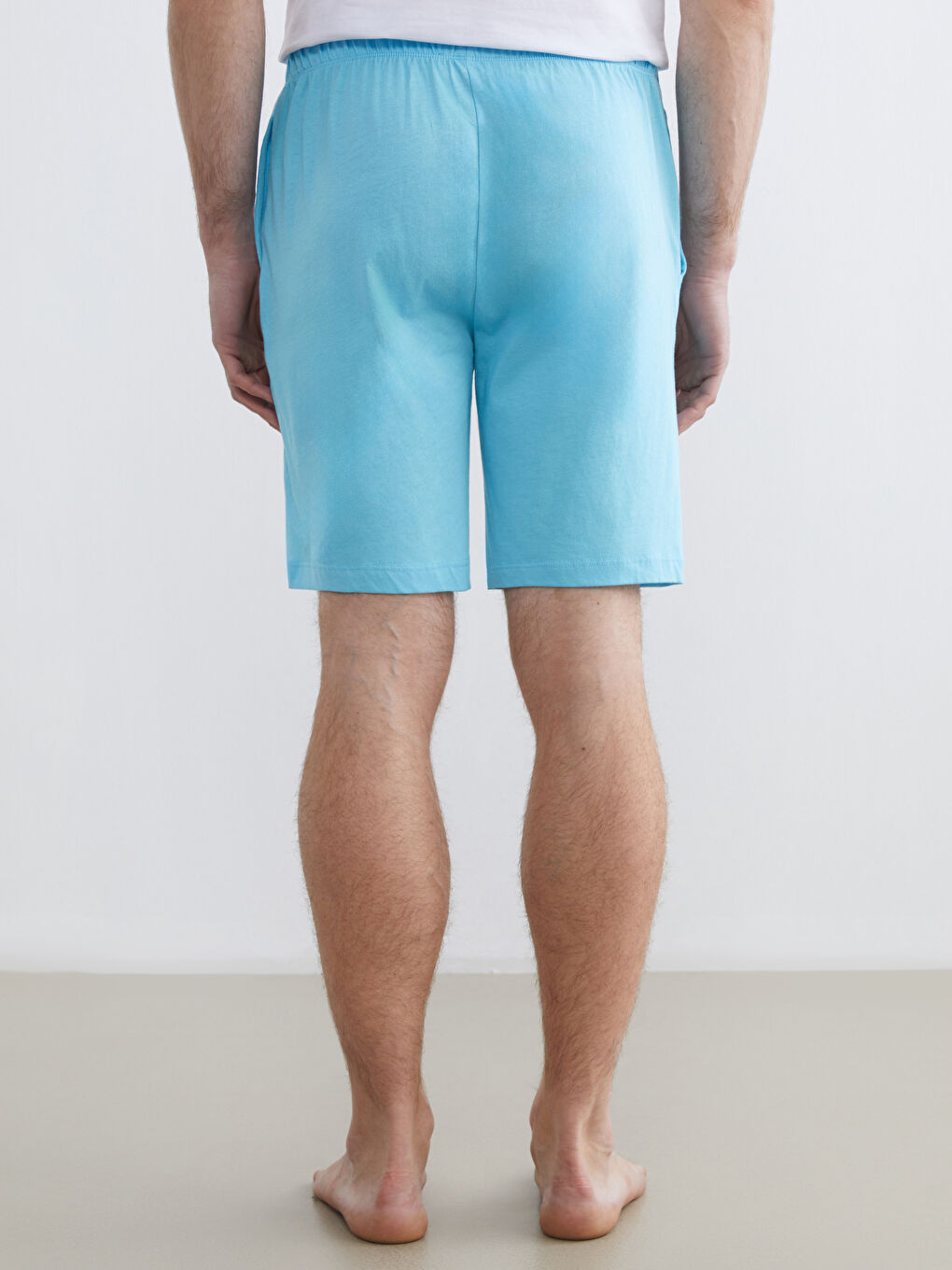 Mavi Standart Kalıp Erkek Pijama Alt Şort-3