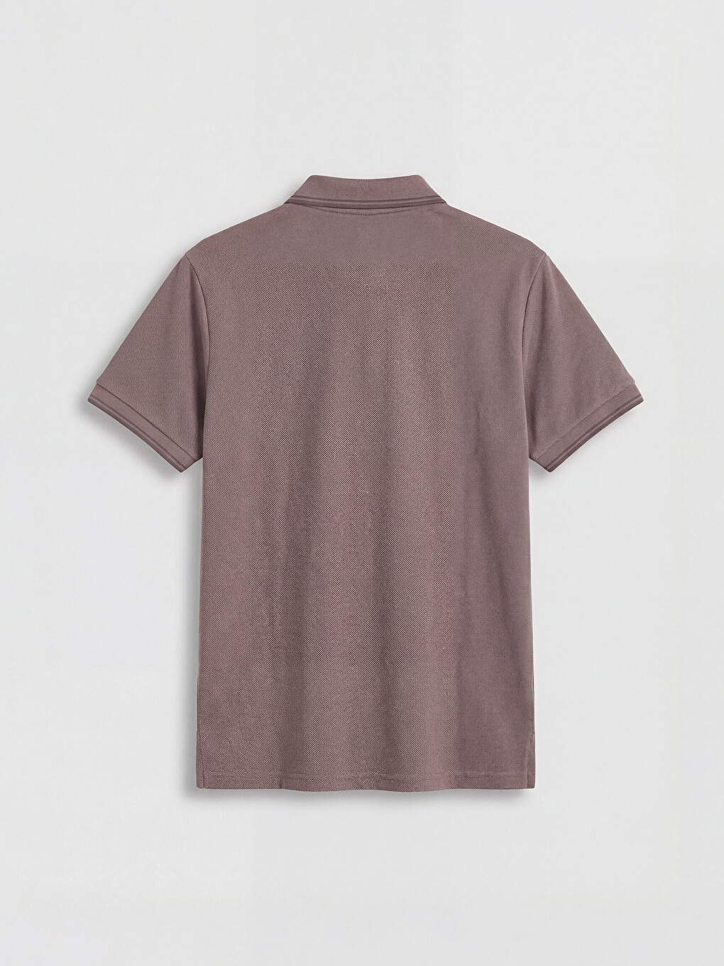 Pembe Polo Yaka Dokulu Erkek Tişört-5