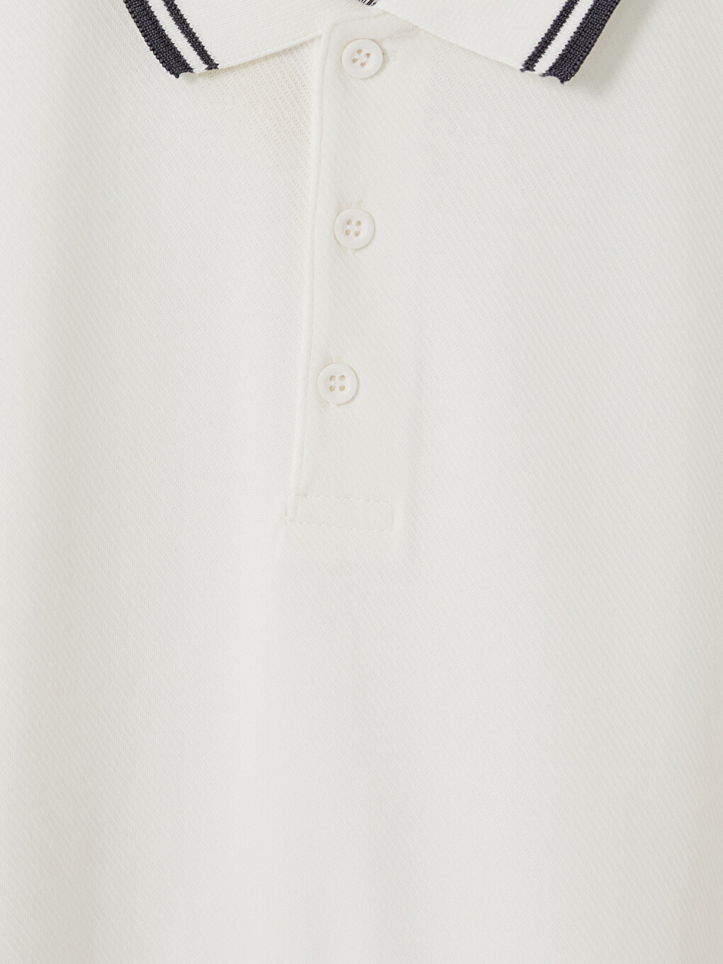 Polo Collar Textured Men's T-shirt-5