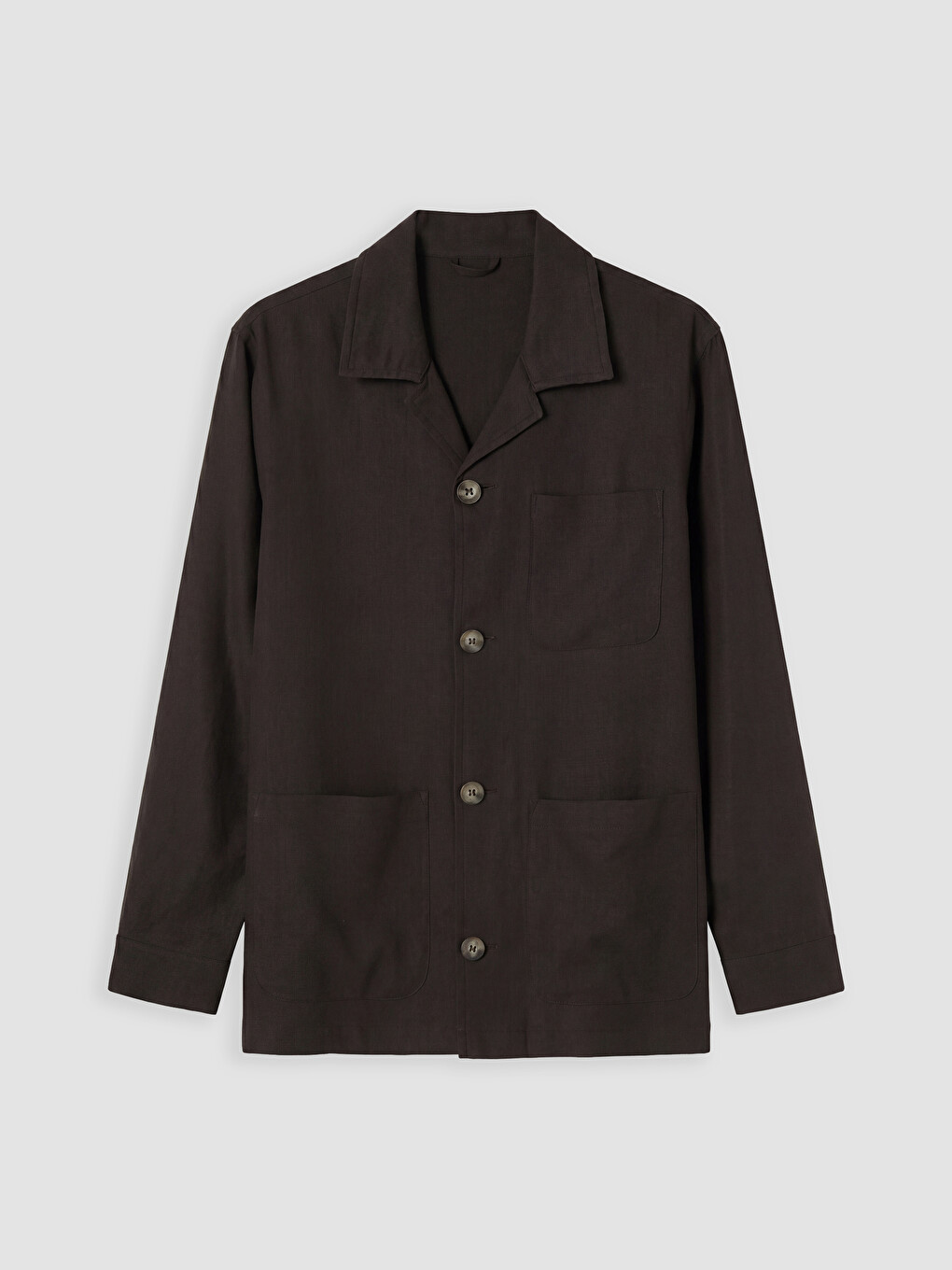 Kahverengi Regular Fit Erkek Keten Karışımlı Blazer Ceket
