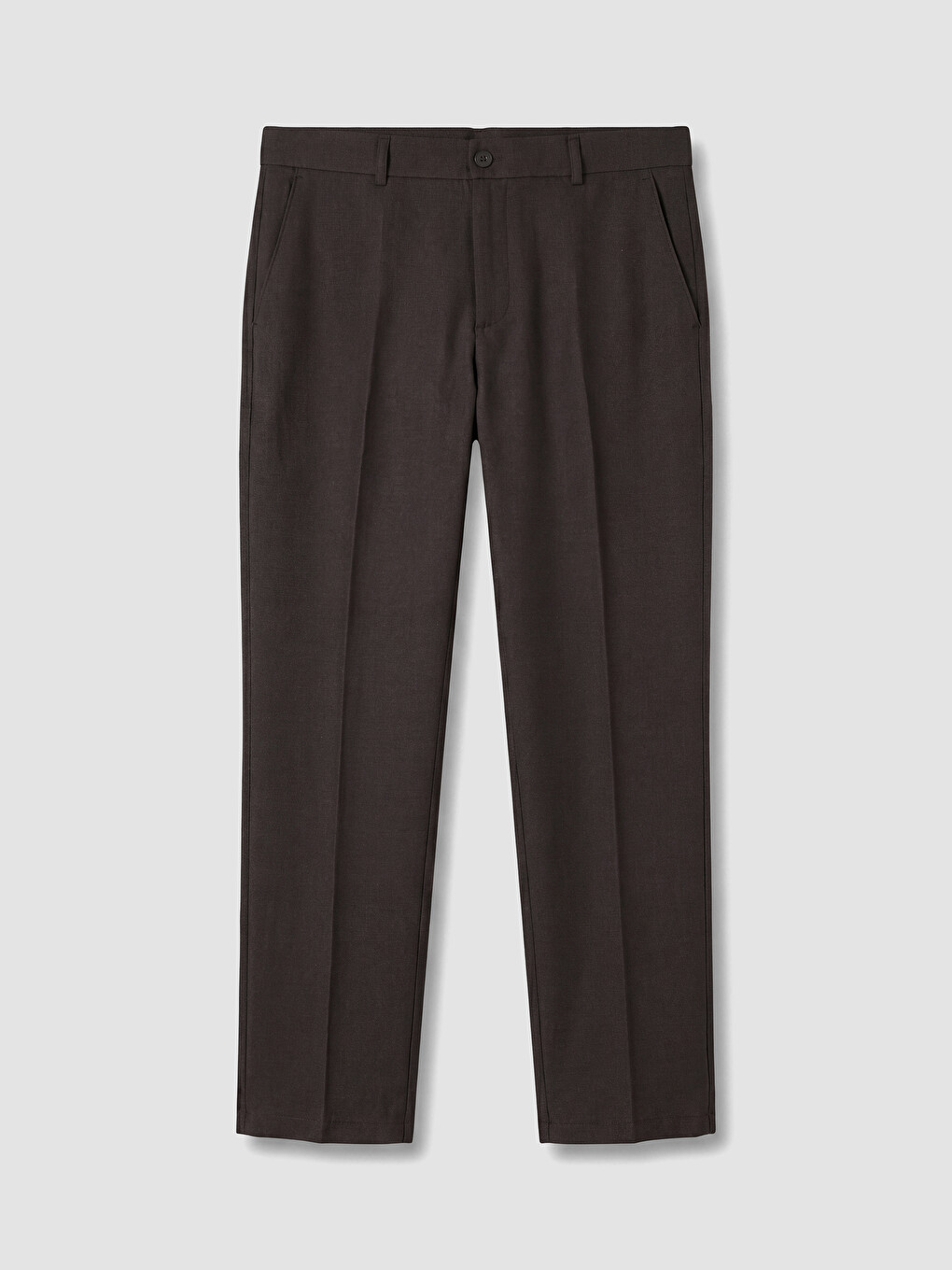 Kahverengi Regular Fit Erkek Kumaş Pantolon