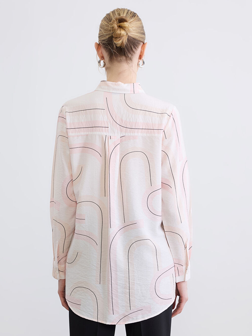 Patterned Women's Shirt Tunic-3