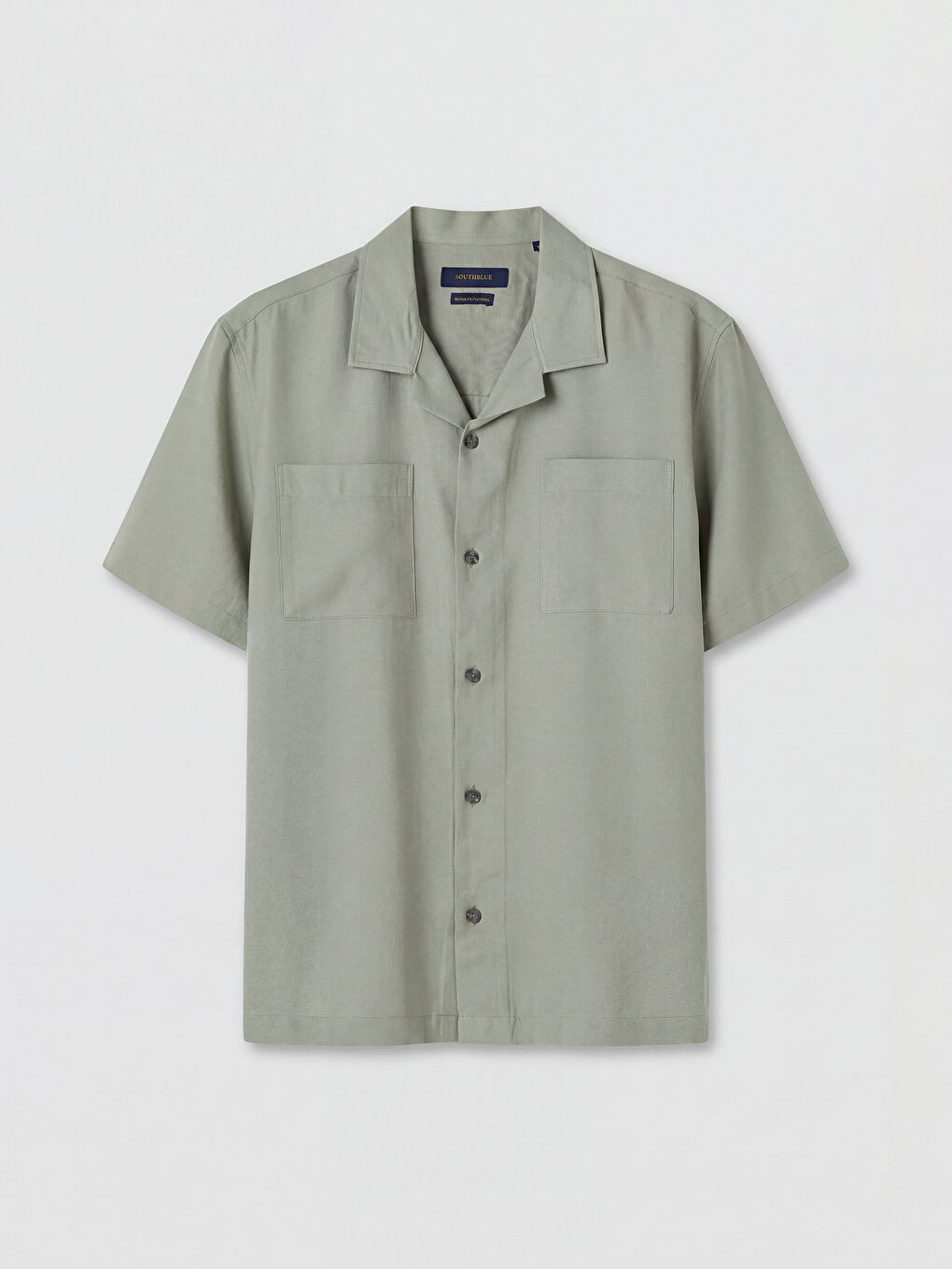 Gri Regular Fit Resort Yaka Erkek Gömlek