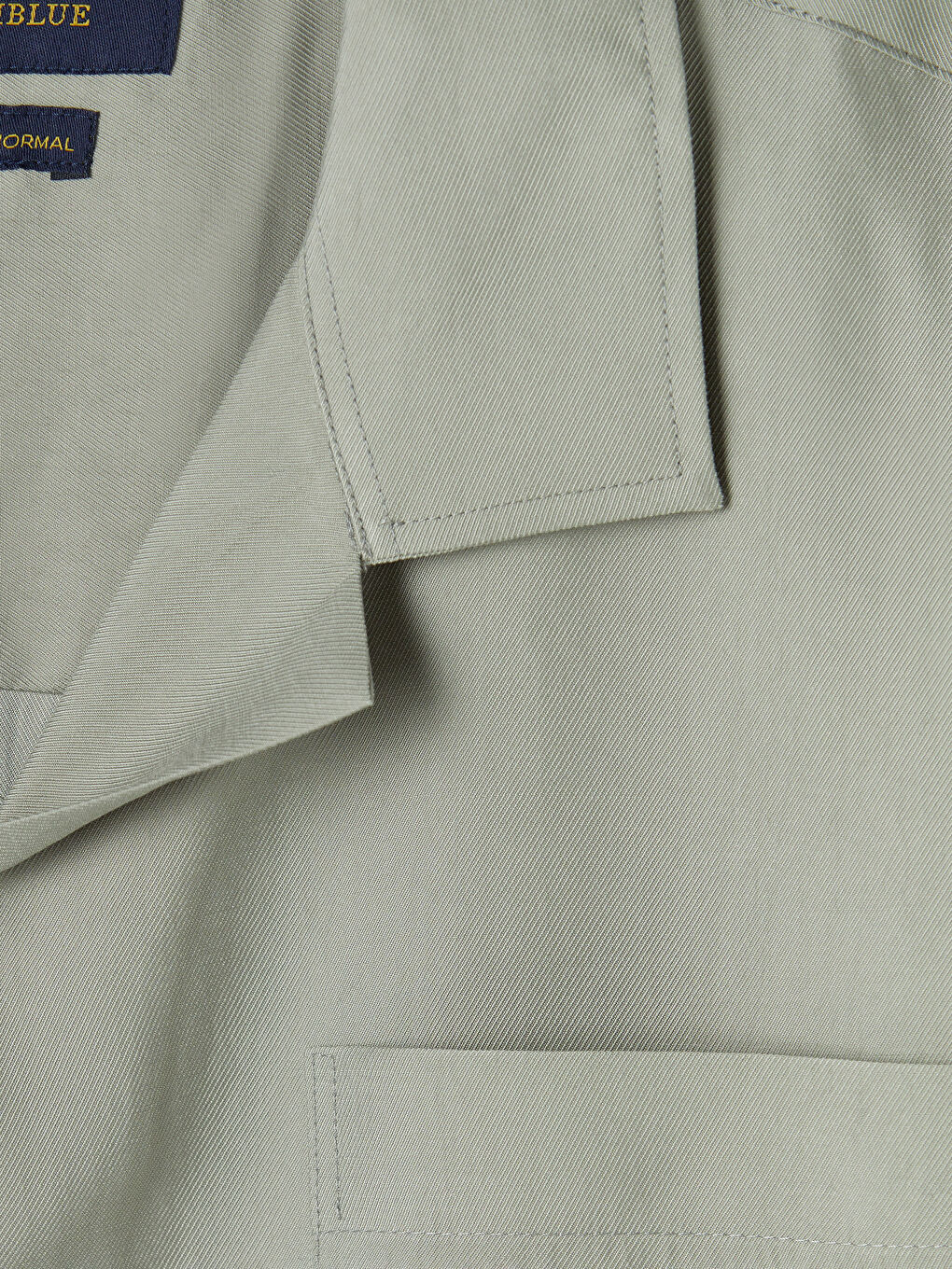 Gri Regular Fit Resort Yaka Erkek Gömlek-2