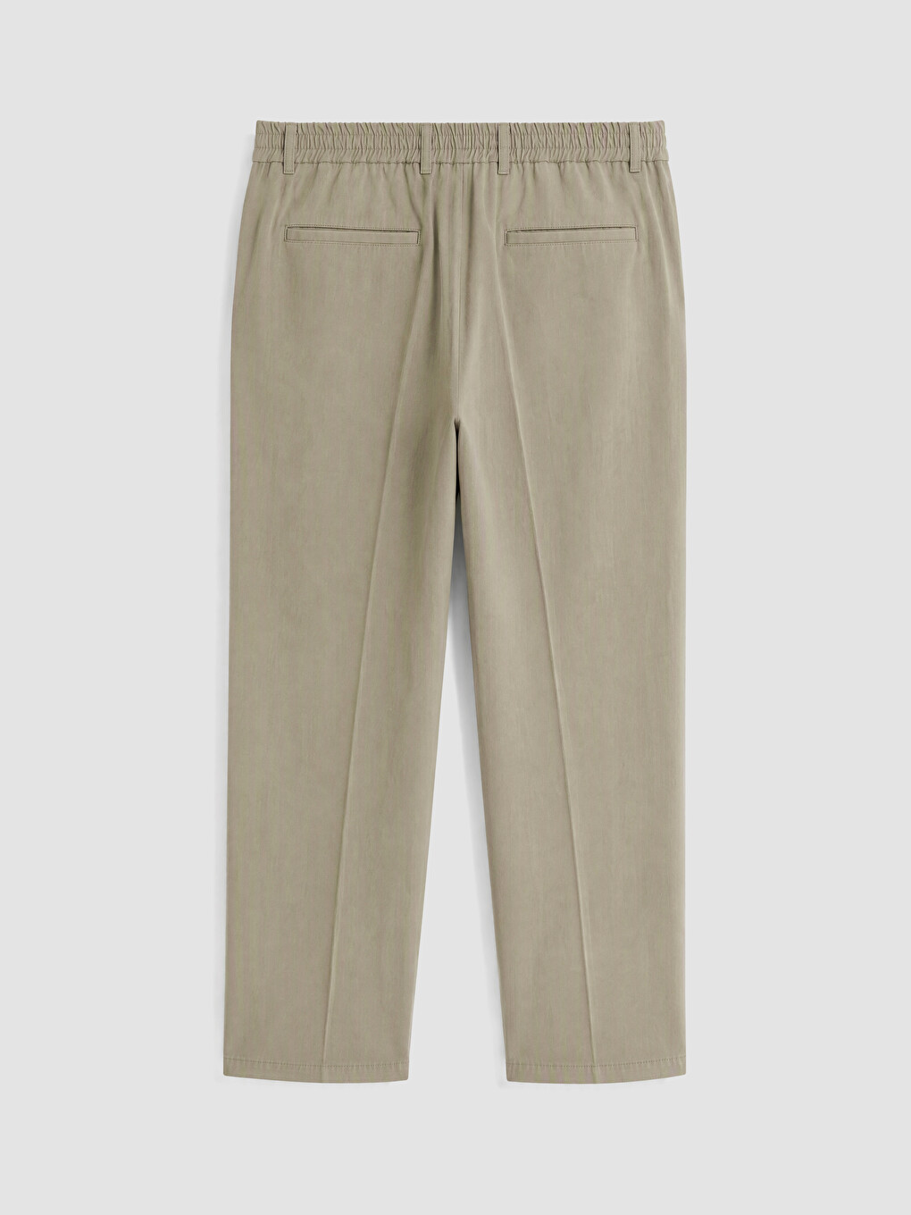 Pantaloni Bărbați Standard Fit Cu Talie Elastică Și Pliseuri-2