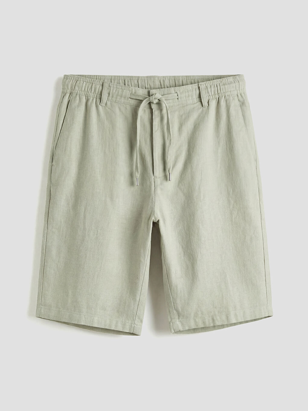 Мъжки шорти Regular Fit с ленена визия-4