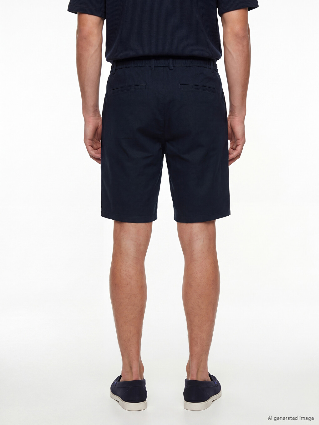 Regular Fit Linen-look Men's Shorts-3