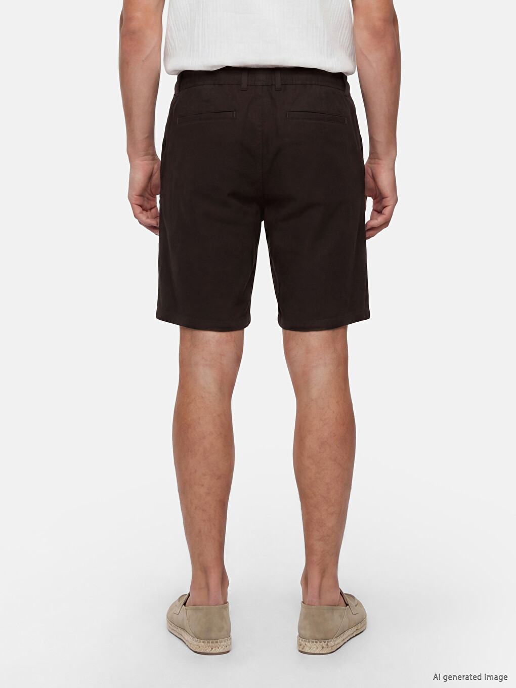Regular Fit Linen-Look Men's Shorts-7