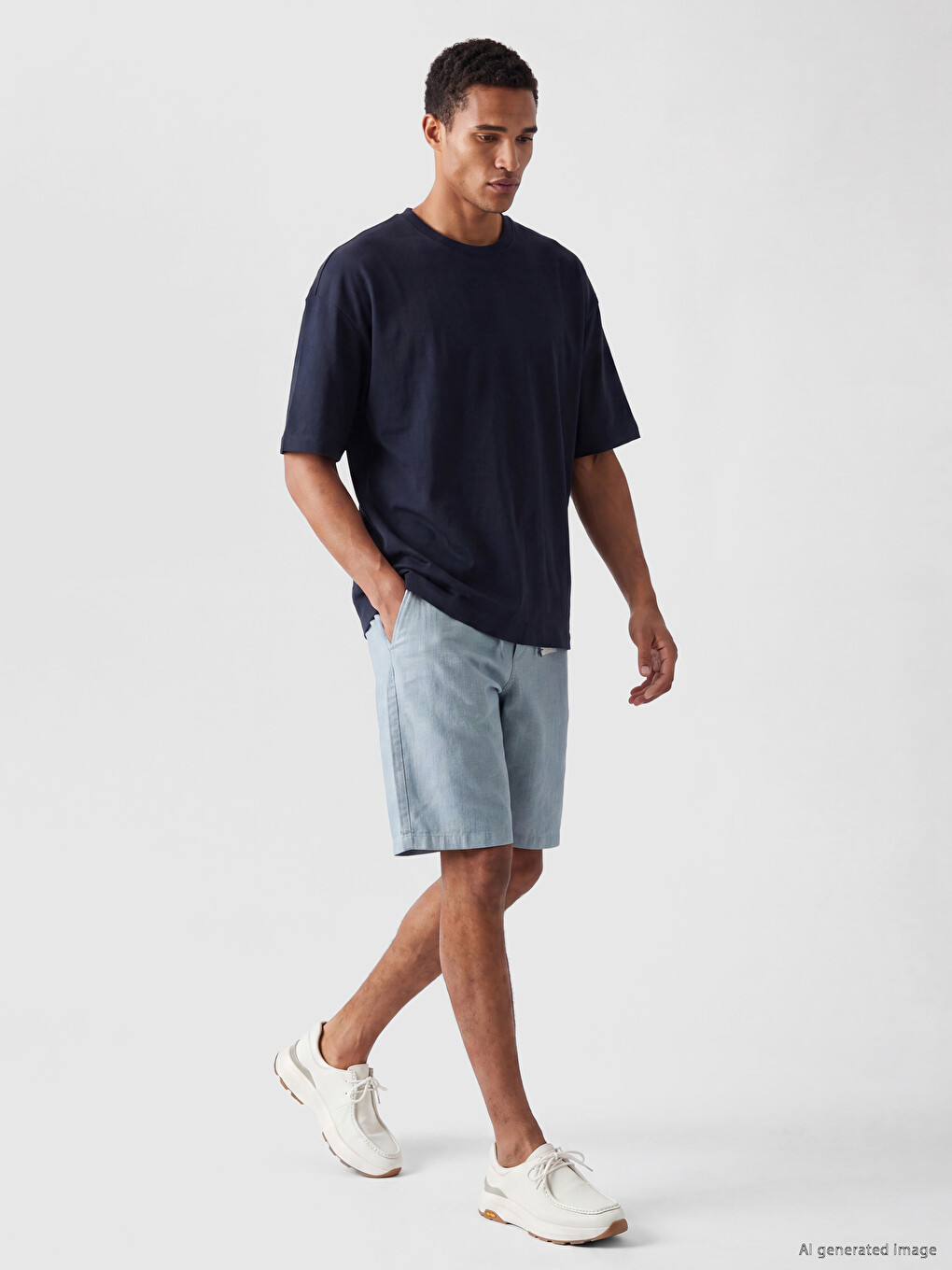 Man Blue Shorts-1