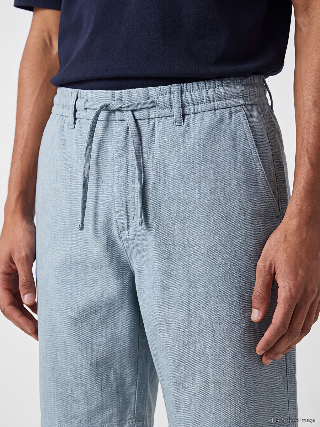 Man Blue Shorts-2