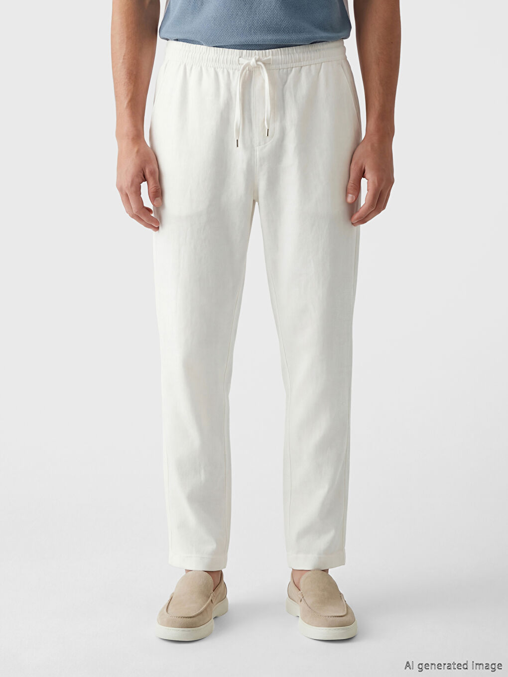 Regular Fit Dobby Fabric Men's Trousers-1