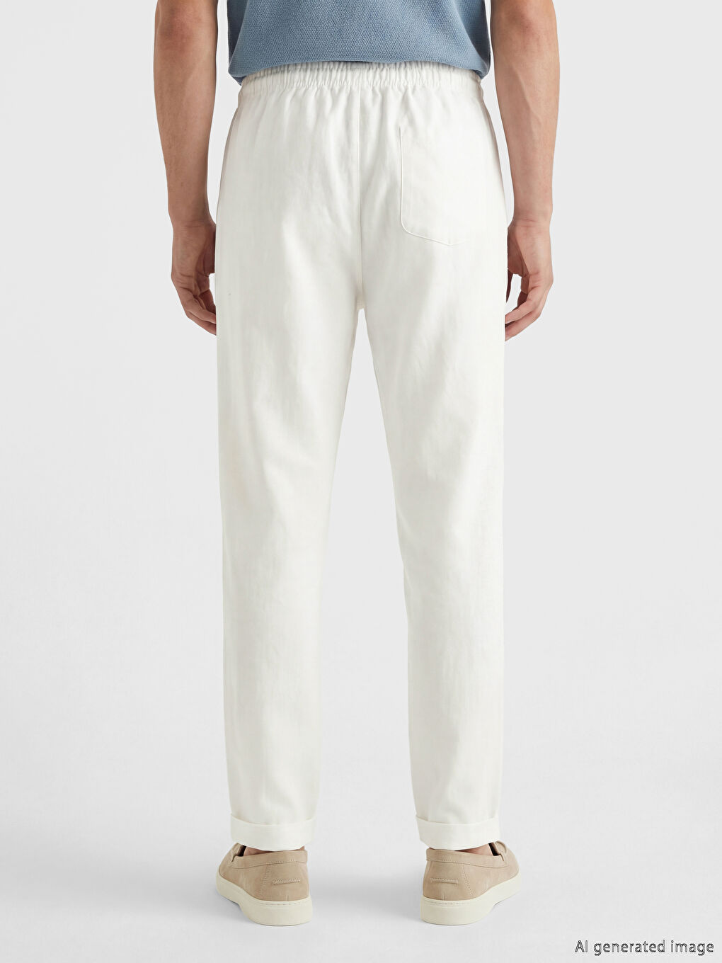 Regular Fit Dobby Fabric Men's Trousers-2