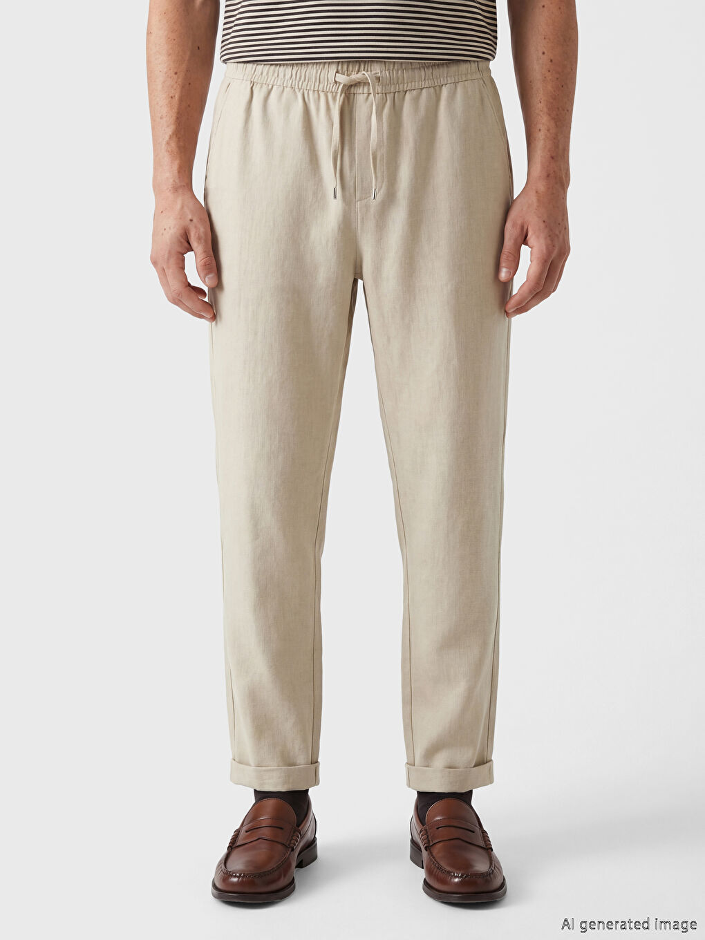 Regular Fit Dobby Fabric Men's Trousers-1