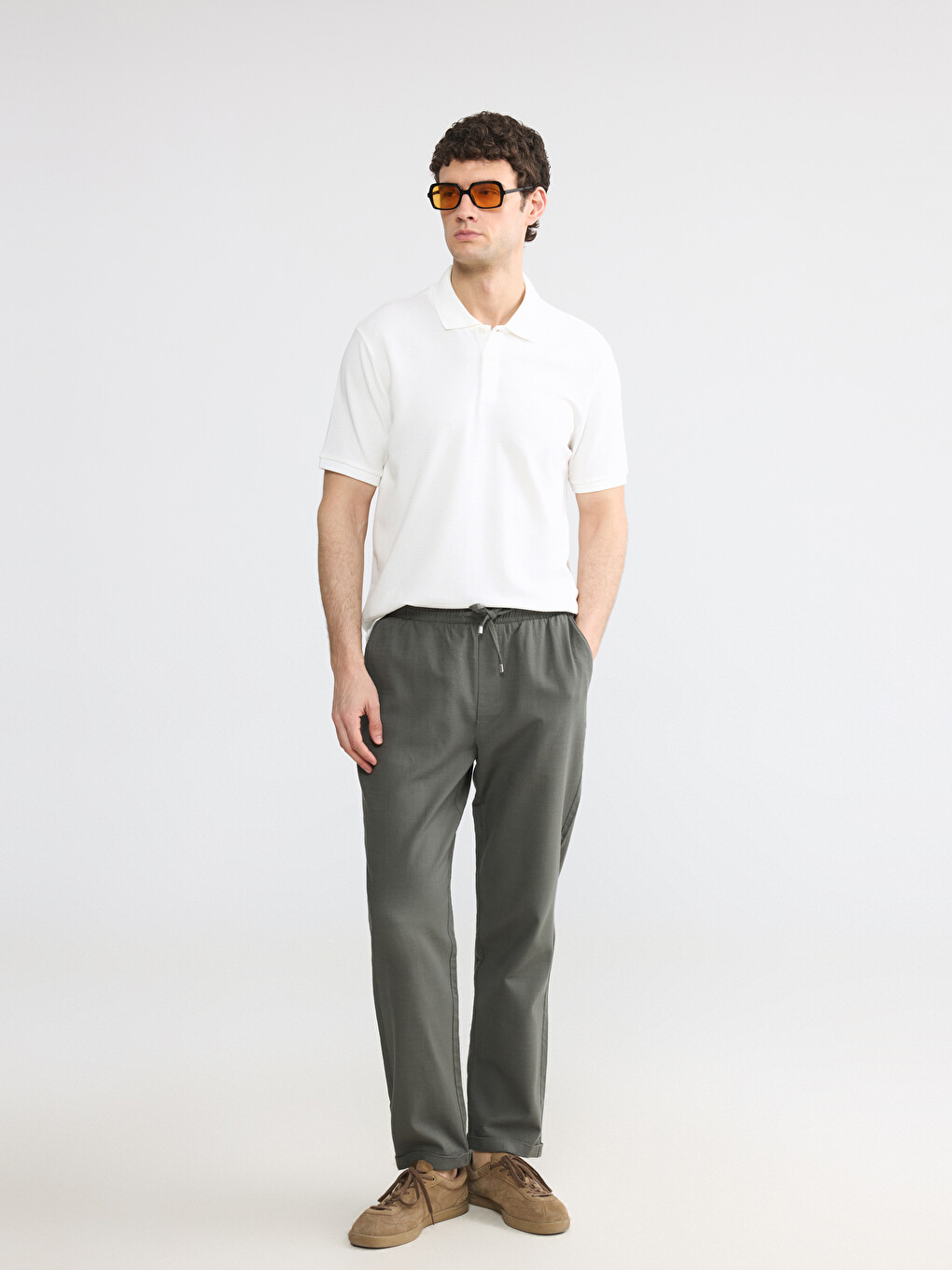 Standard Fit Dobby Men's Trousers