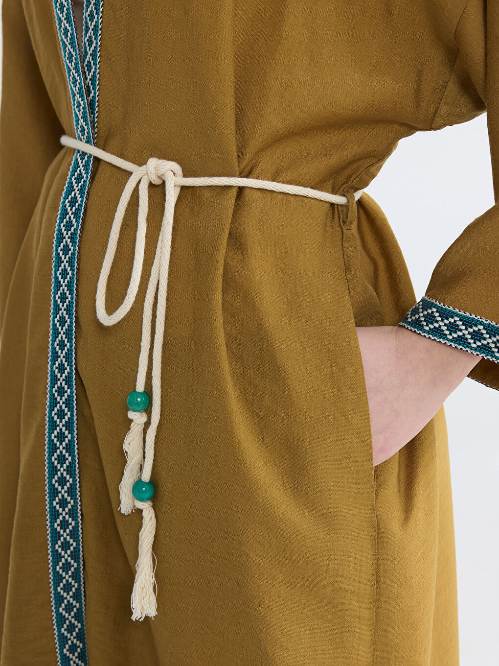 Shawl Collar Embroidered Women's Kimono-2
