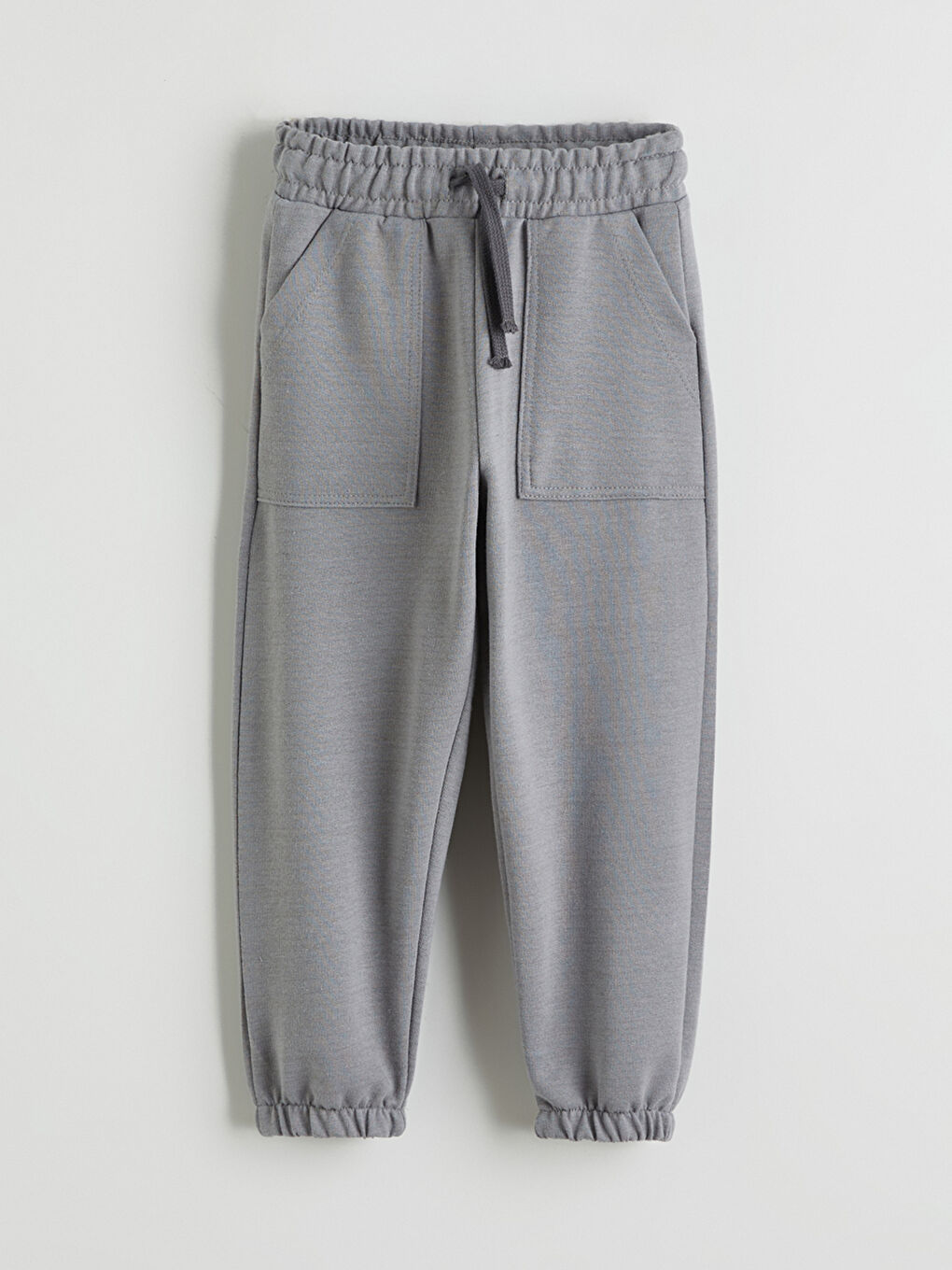 Gri Beli Lastikli Erkek Çocuk Jogger Eşofman Altı